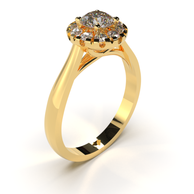 Anillo de compromiso en oro 18k "CLEO"