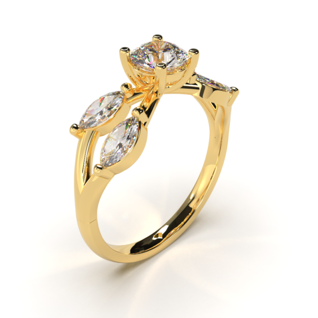 Anillo de compromiso en oro 18k "DENVER"