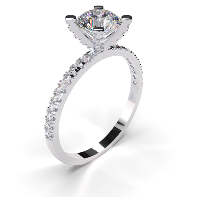 Anillo de compromiso en plata 925 "DHANA"
