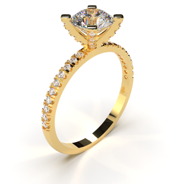Anillo de compromiso en oro 18k "DHANA"
