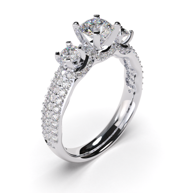 Anillo de compromiso en plata 925 DIAN FONSEY