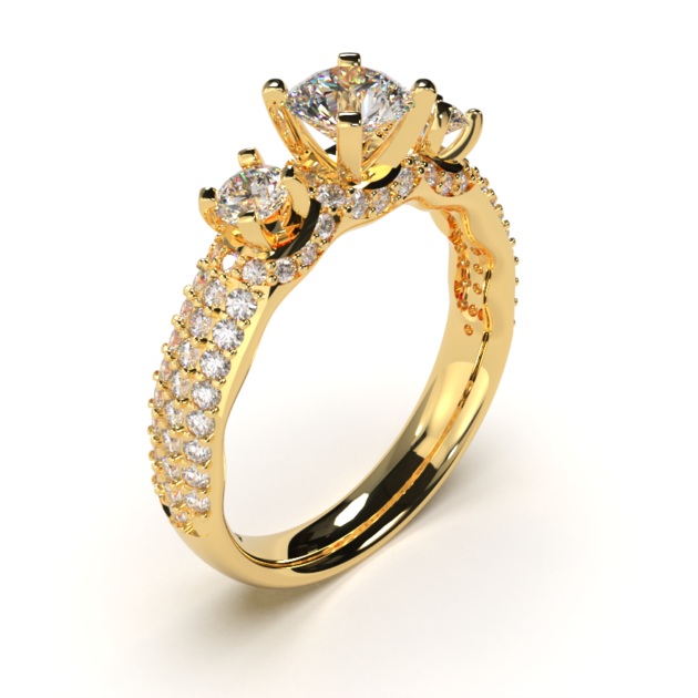 Anillo de compromiso en oro 18k "DIAN FONSEY"